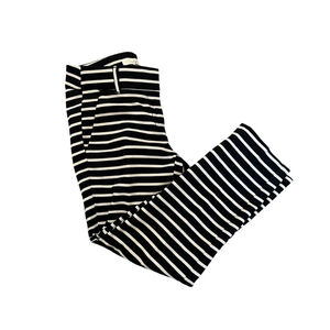 LOFT ANN TAYLOR Marissa Striped Cropped Mid Rise Dress Pant Trouser
